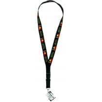 Lanyard polyester with safety clips Aboriginal flag '60,000+ years' 20mm wide-Perfect for NAIDOC and all other indigenous celebrations-Official licensed product
